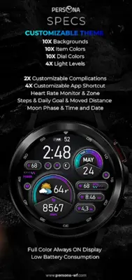 PER015 - Luna Watch Face android App screenshot 14